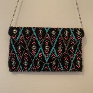 Black beaded purse